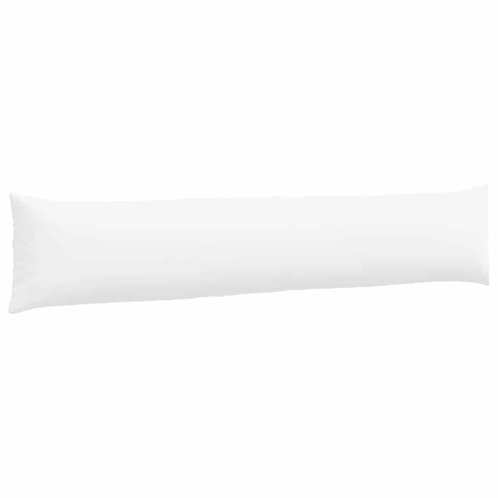 Cuscini da Divano 2 pz Tessuto Bianco 200 x 40 cm