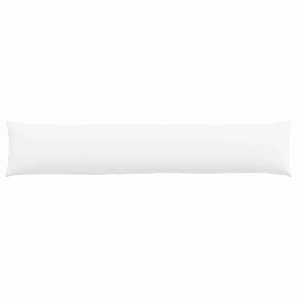 Cuscini da Divano 2 pz Tessuto Bianco 200 x 40 cm