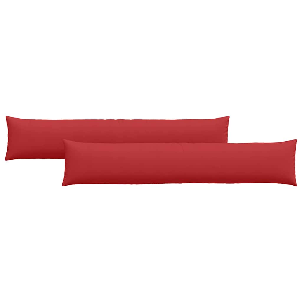 Cuscini da Divano 2 pz Tessuto Rosso 200 x 40 cm
