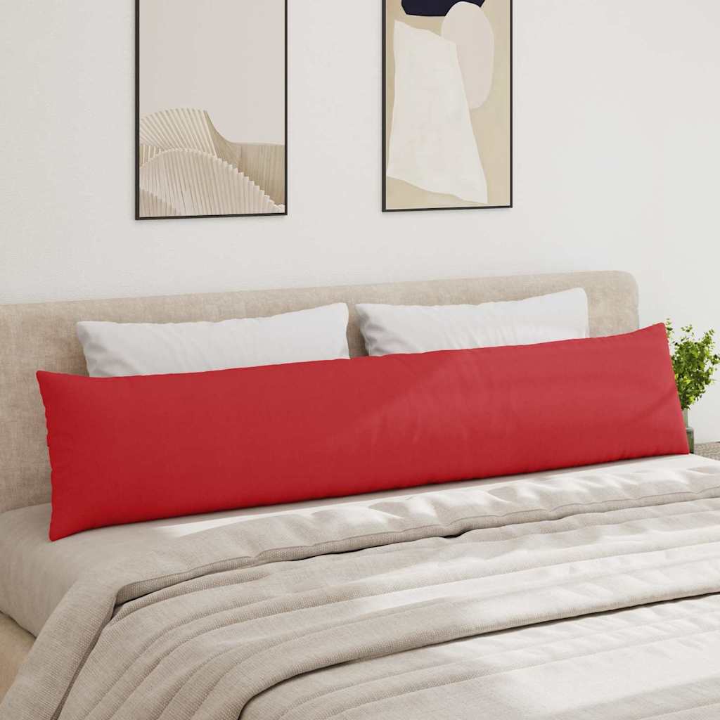 Cuscini da Divano 2 pz Tessuto Rosso 200 x 40 cm