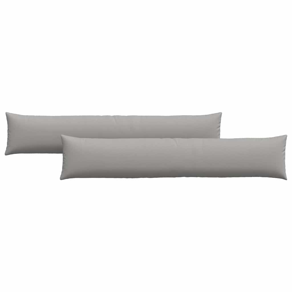 Cuscini da Divano 2 pz Tessuto Grigio Nuvola 200 x 40 cm