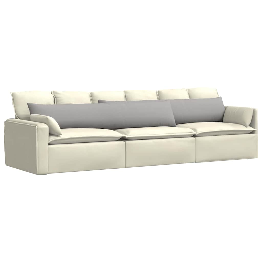 Cuscini da Divano 2 pz Tessuto Grigio Nuvola 200 x 40 cm