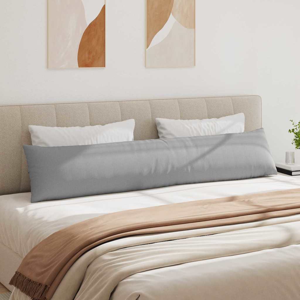 Cuscini da Divano 2 pz Tessuto Grigio Nuvola 200 x 40 cm