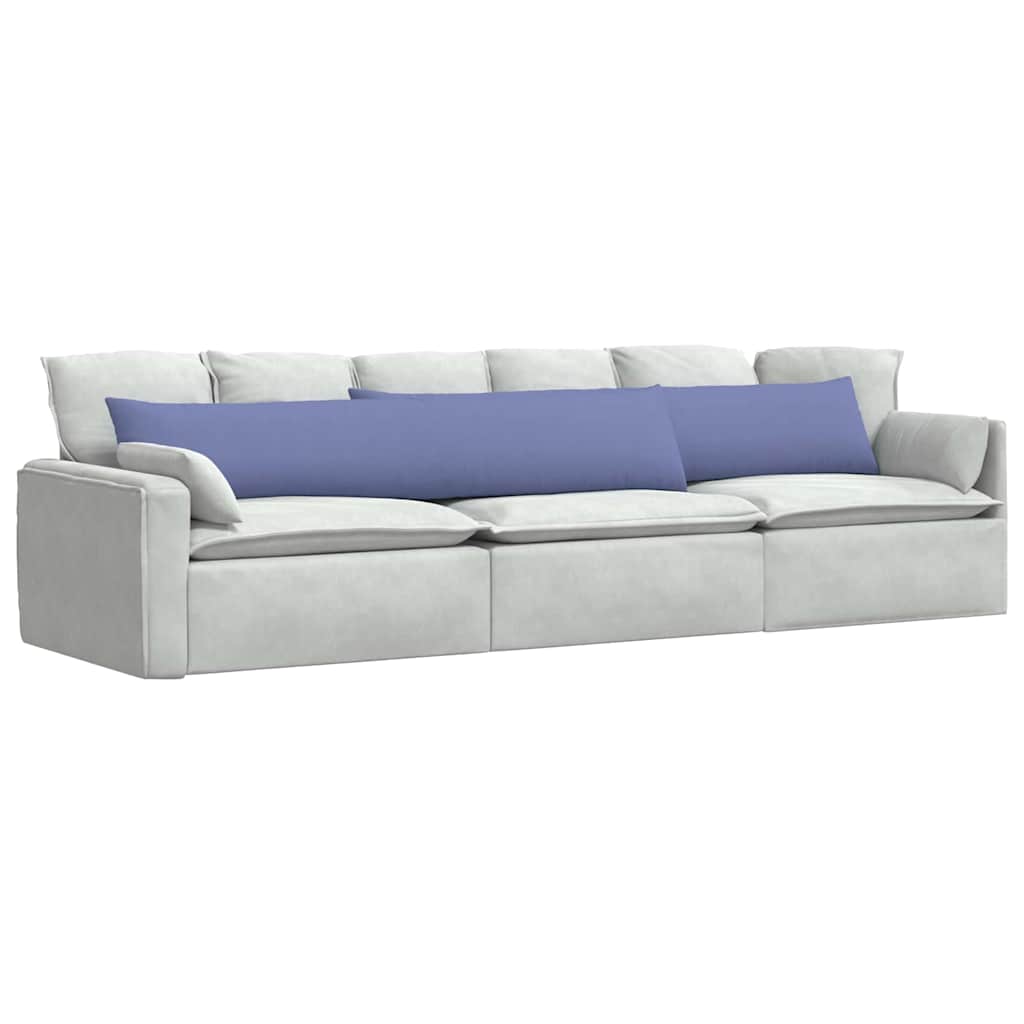 Cuscini da Divano 2 pz Tessuto Blu jeans 200 x 40 cm