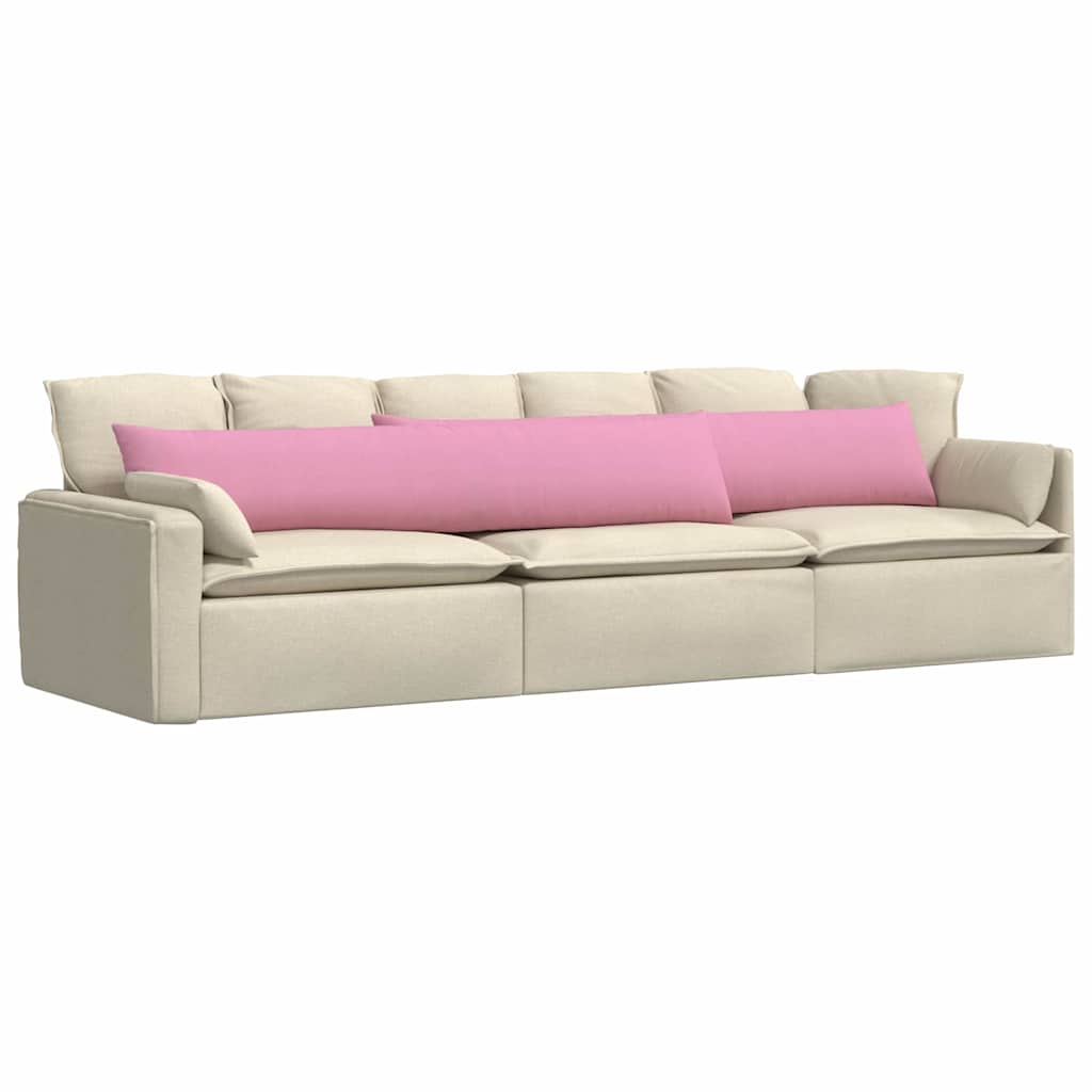 Cuscini da Divano 2 pz Tessuto Rosa 200 x 40 cm