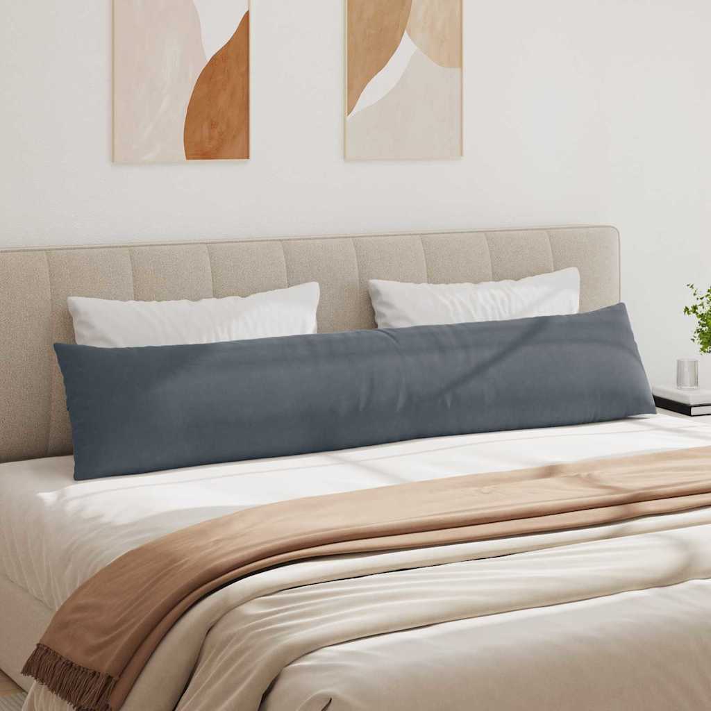 Cuscini da Divano 2 pcs Grigio scuro 200 x 40 cm