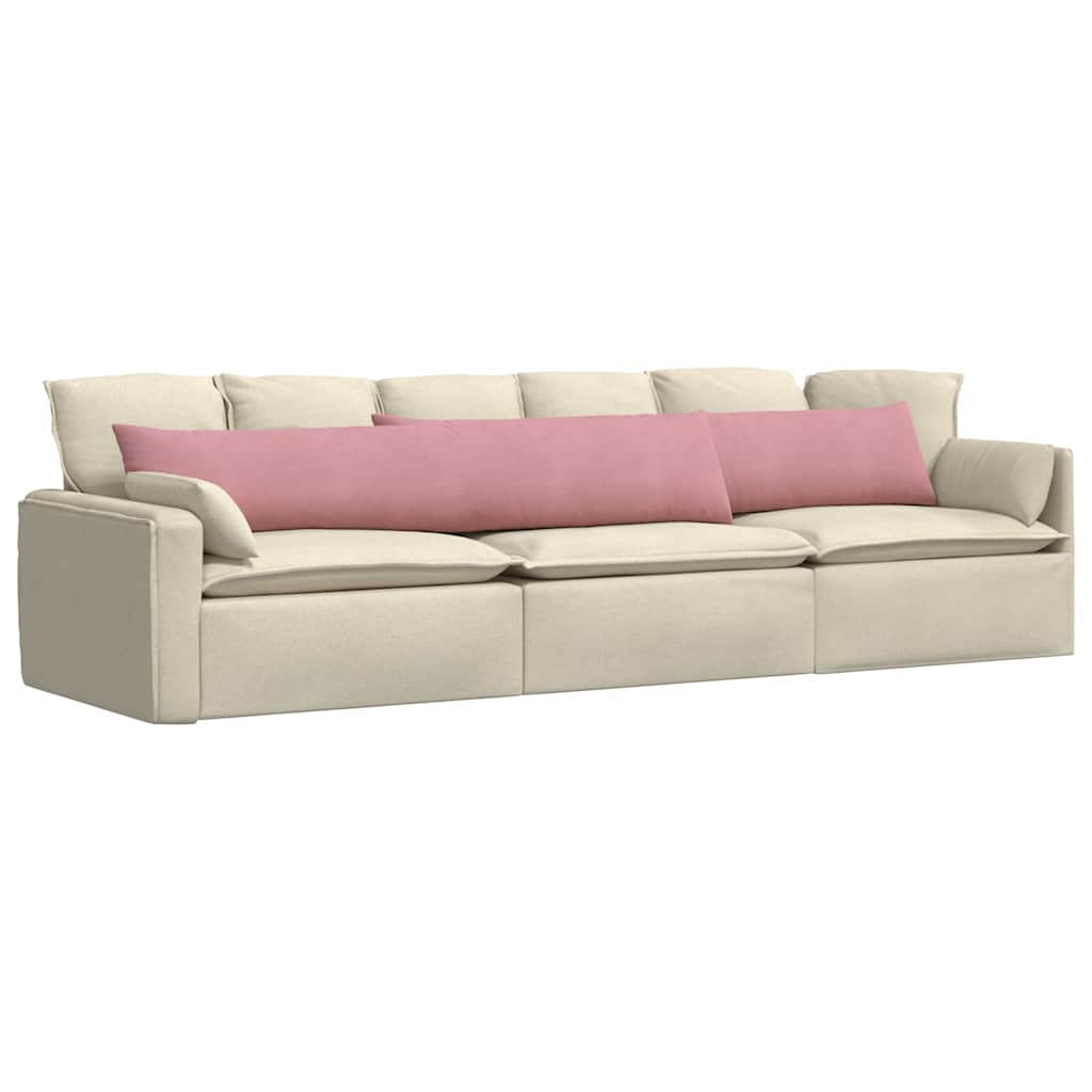 Cuscini da Divano 2 pcs Rosa 200 x 40 cm Tessuto in Cords