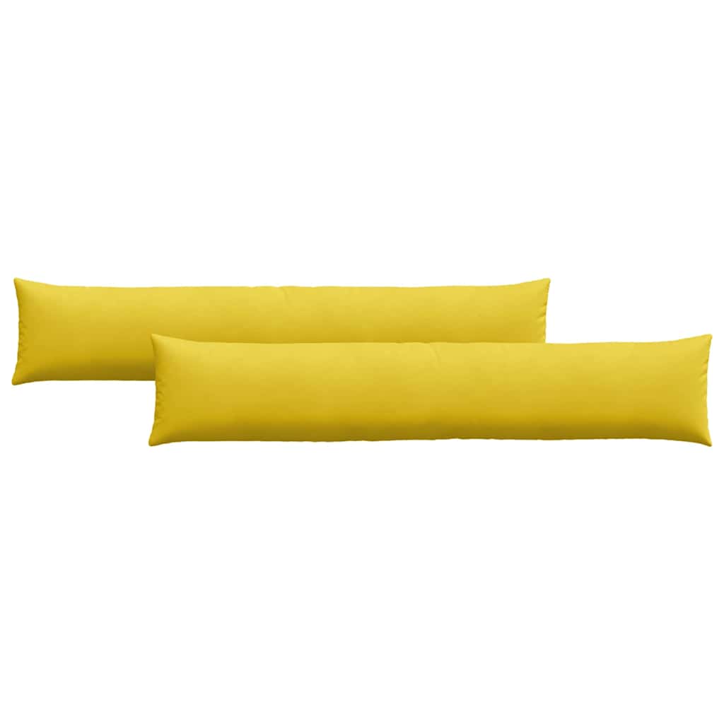 Cuscini da Divano 2 pcs Giallo 200 x 40 cm Tessuto in Cords