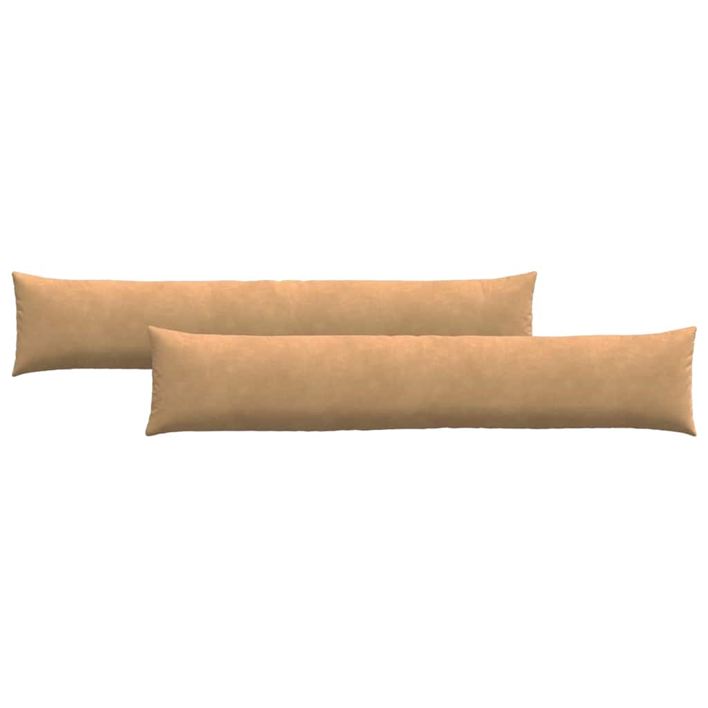 Cuscini da Divano 2 pcs Marrone 200 x 40 cm Tessuto in Cords