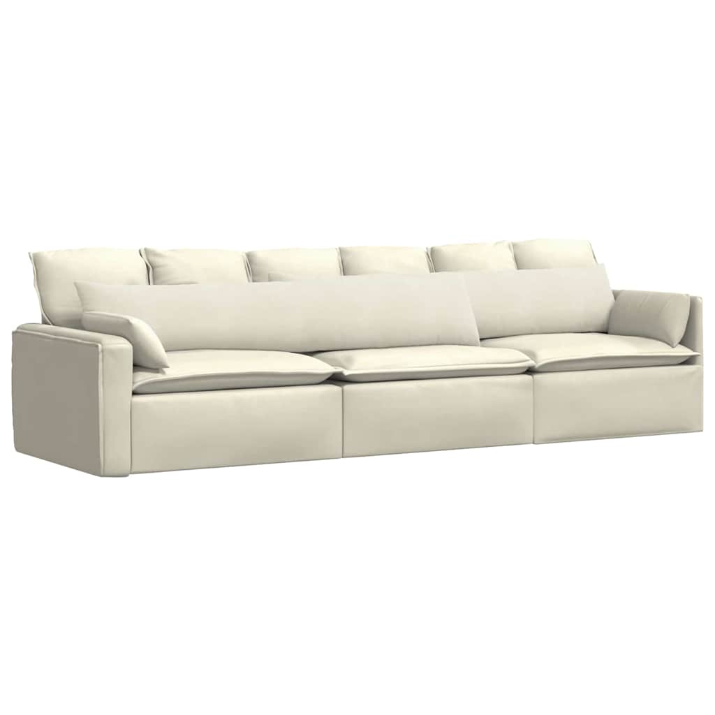 Cuscini da Divano 2 pcs Crema 200 x 40 cm Tessuto in Cords