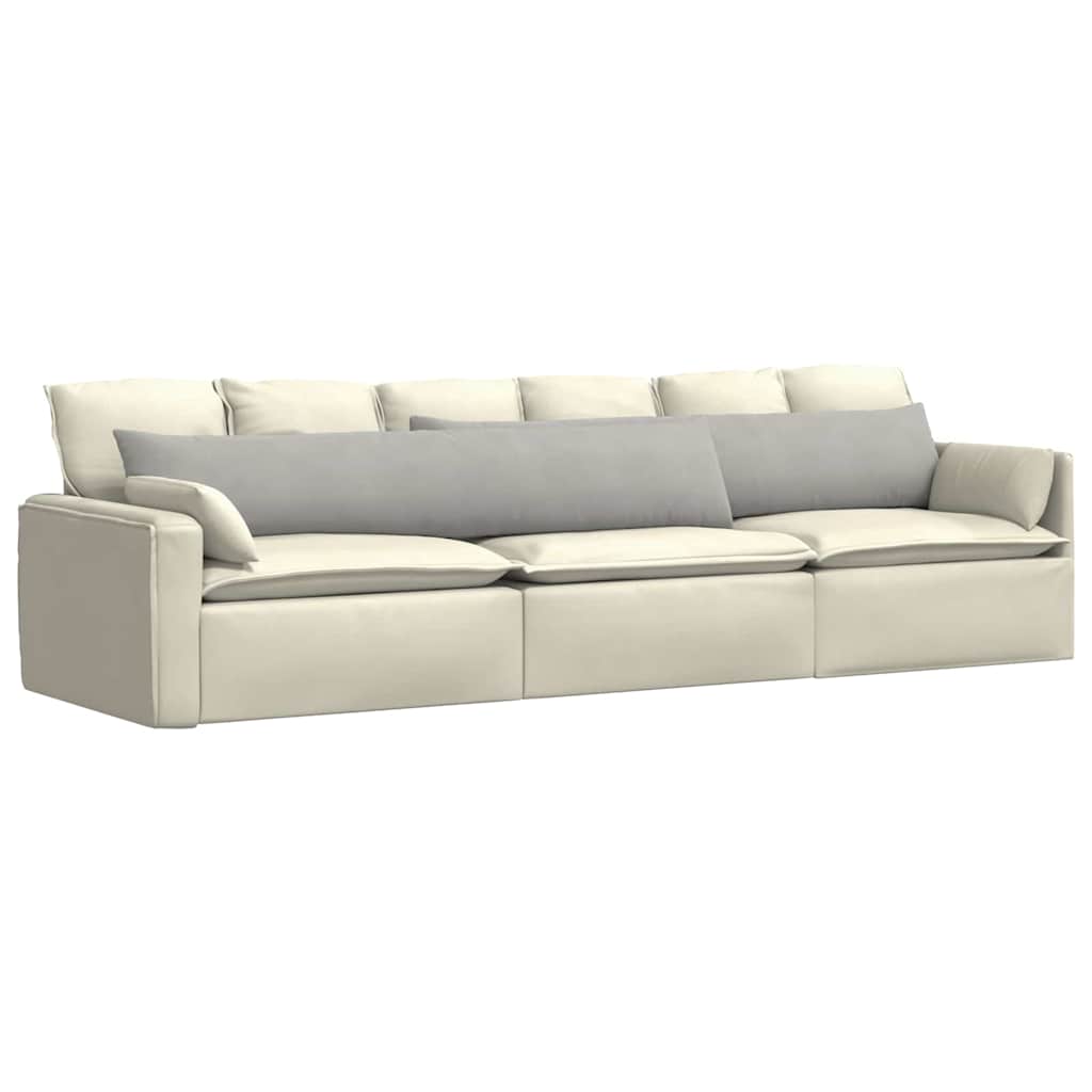Cuscini da Divano 2 pz Tessuto Grigio chiaro 200 x 40 cm
