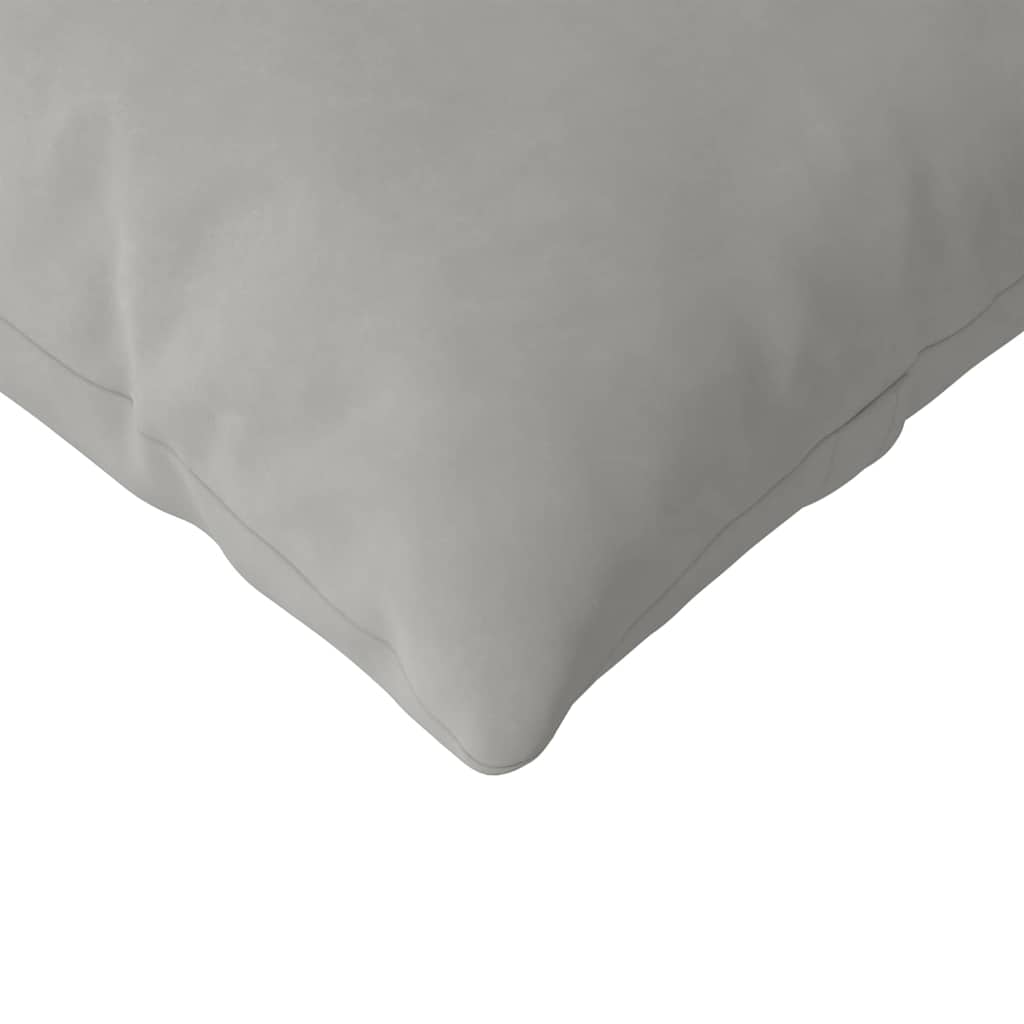 Cuscini da Divano 2 pz Tessuto Grigio chiaro 200 x 40 cm