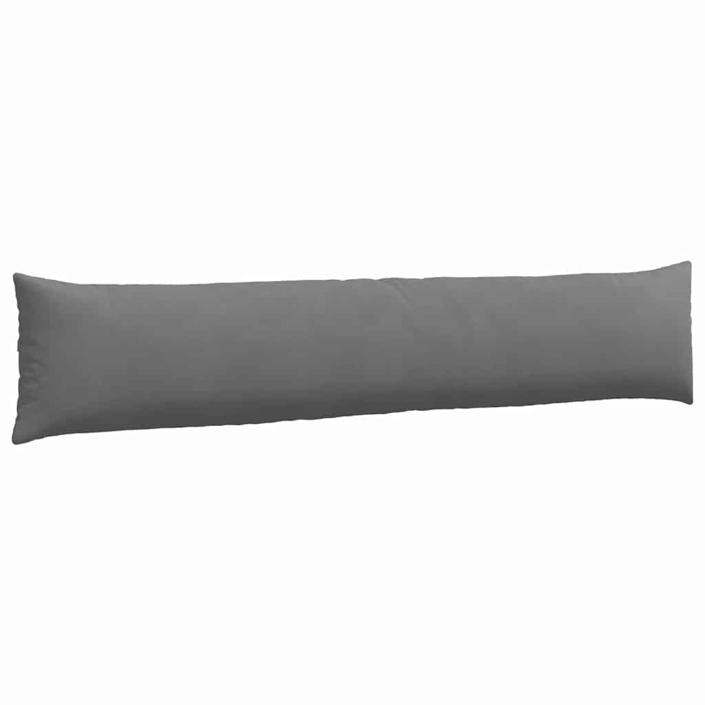 Cuscini da Divano 2 pz Tessuto Grigio scuro 200 x 40 cm