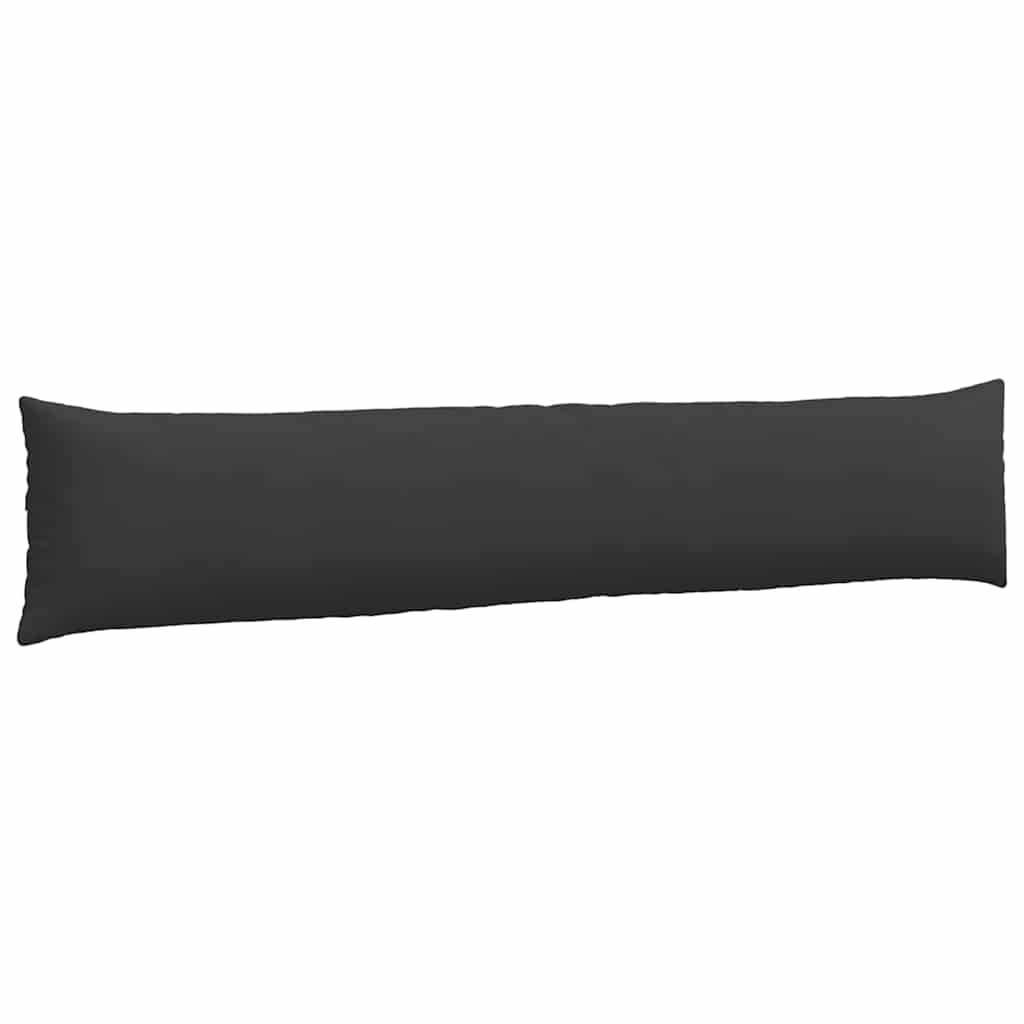 Cuscini da Divano 2 pz Tessuto Nero 200 x 40 cm