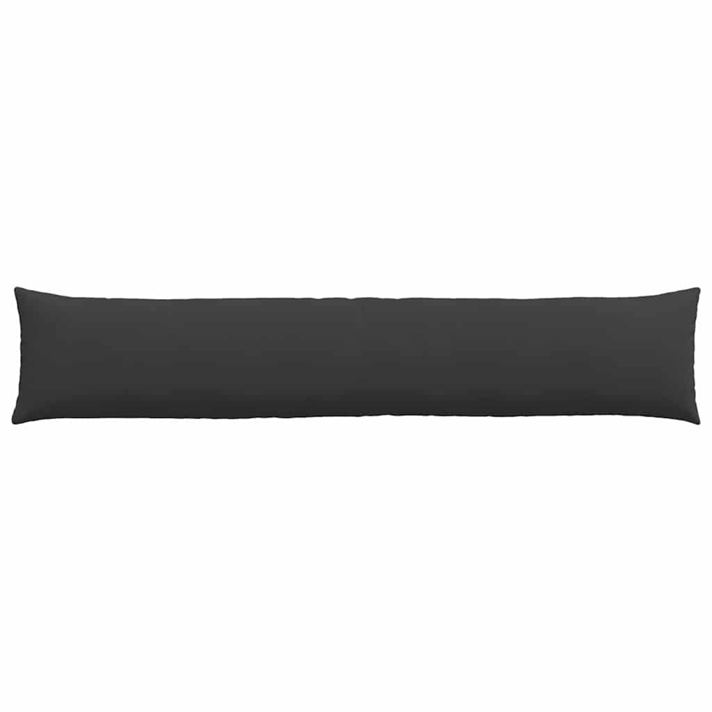 Cuscini da Divano 2 pz Tessuto Nero 200 x 40 cm