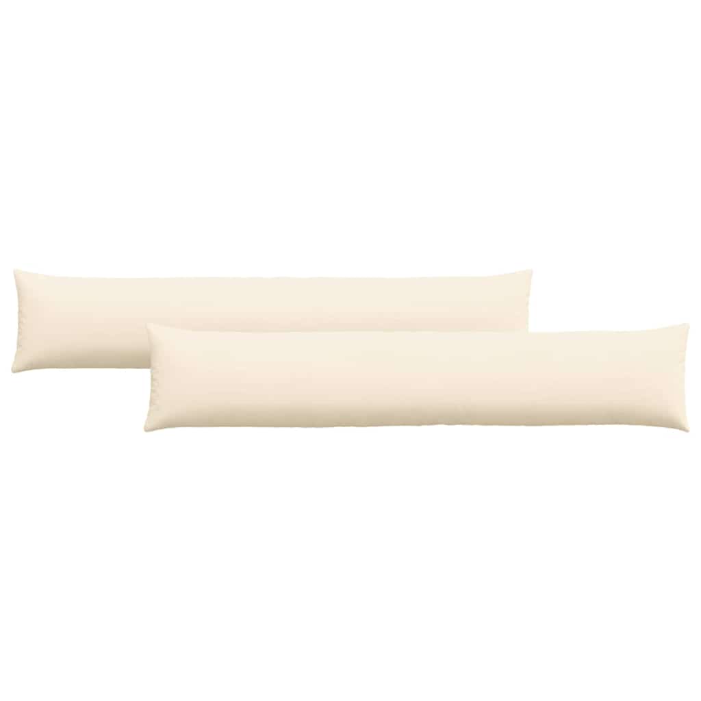 Cuscini da Divano 2 pcs Crema 200 x 40 cm Tessuto in Cords