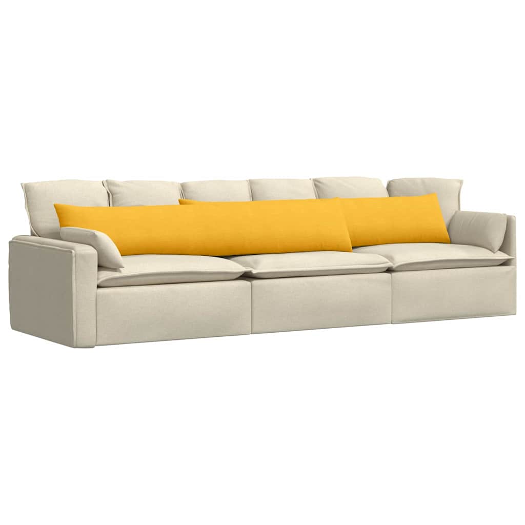 Cuscini da Divano 2 pcs Giallo Chiaro 200 x 40 cm