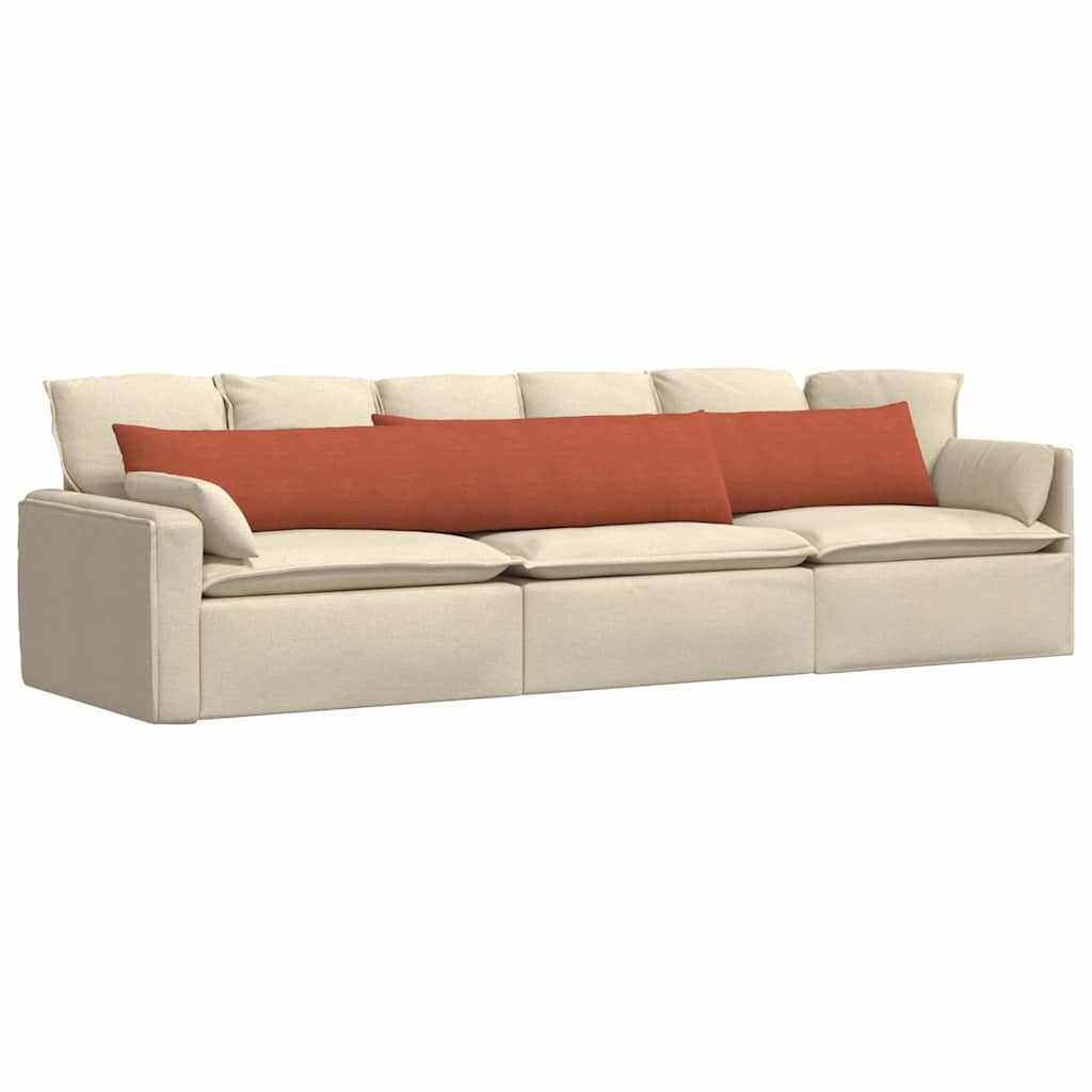 Cuscini da Divano 2 pcs Rosso Arancio 200 x 40 cm