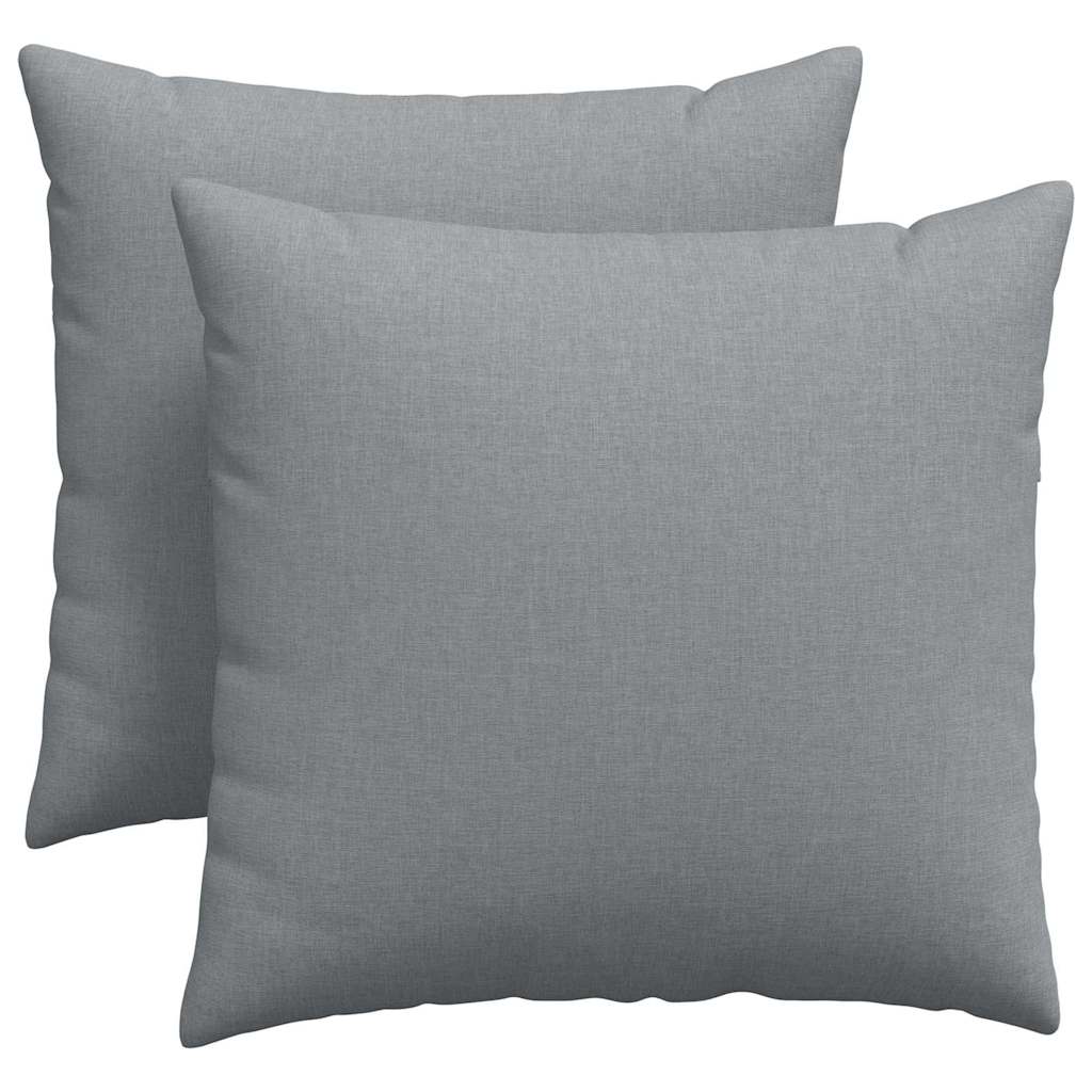 Cuscini da Divano 2 pz Tessuto Grigio chiaro 45 x 45 cm