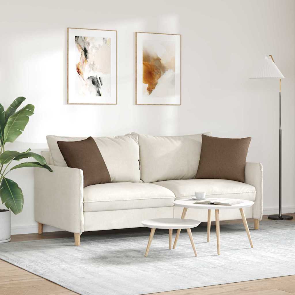 Cuscini da Divano 2 pz Tessuto Marrone 45 x 45 cm