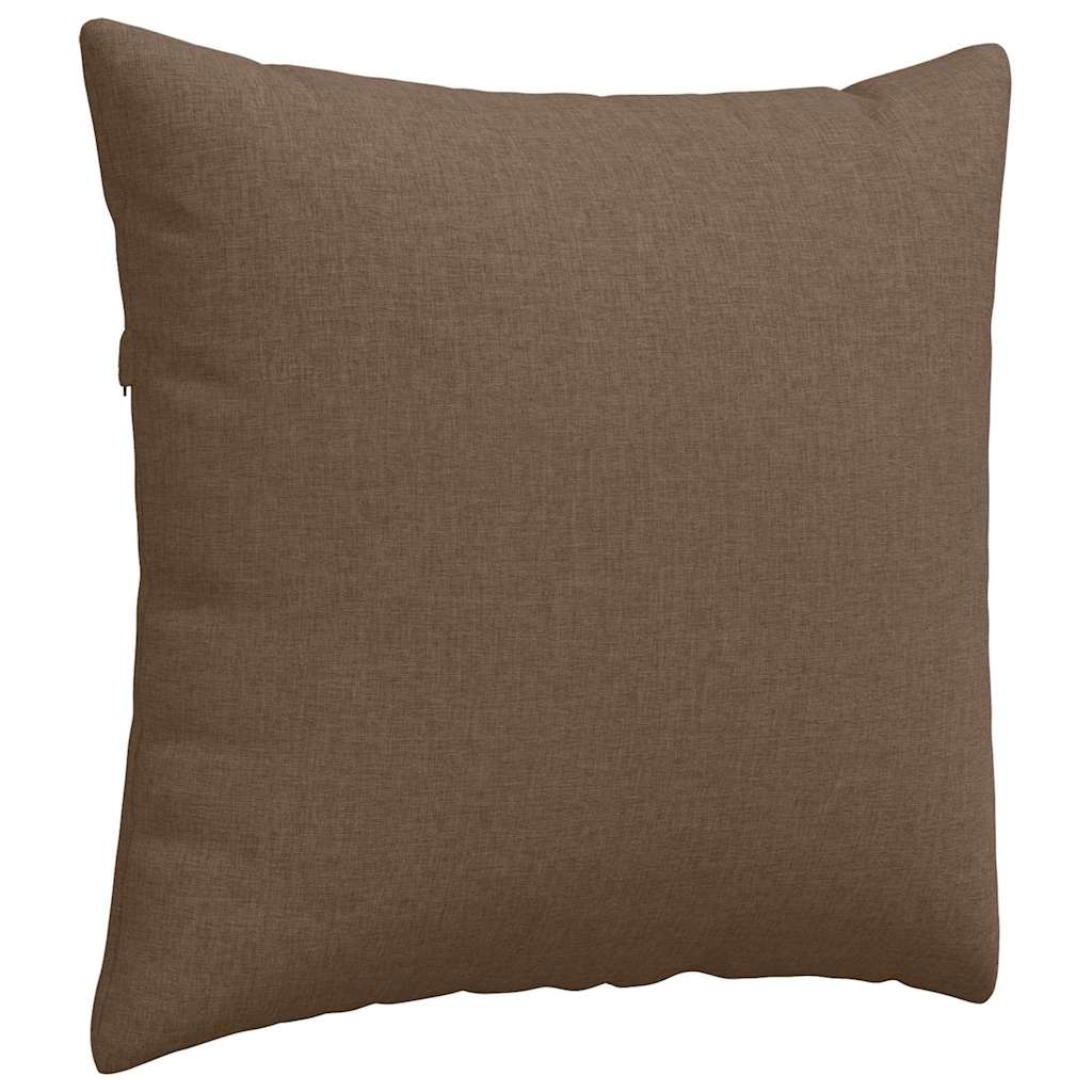 Cuscini da Divano 2 pz Tessuto Marrone 45 x 45 cm