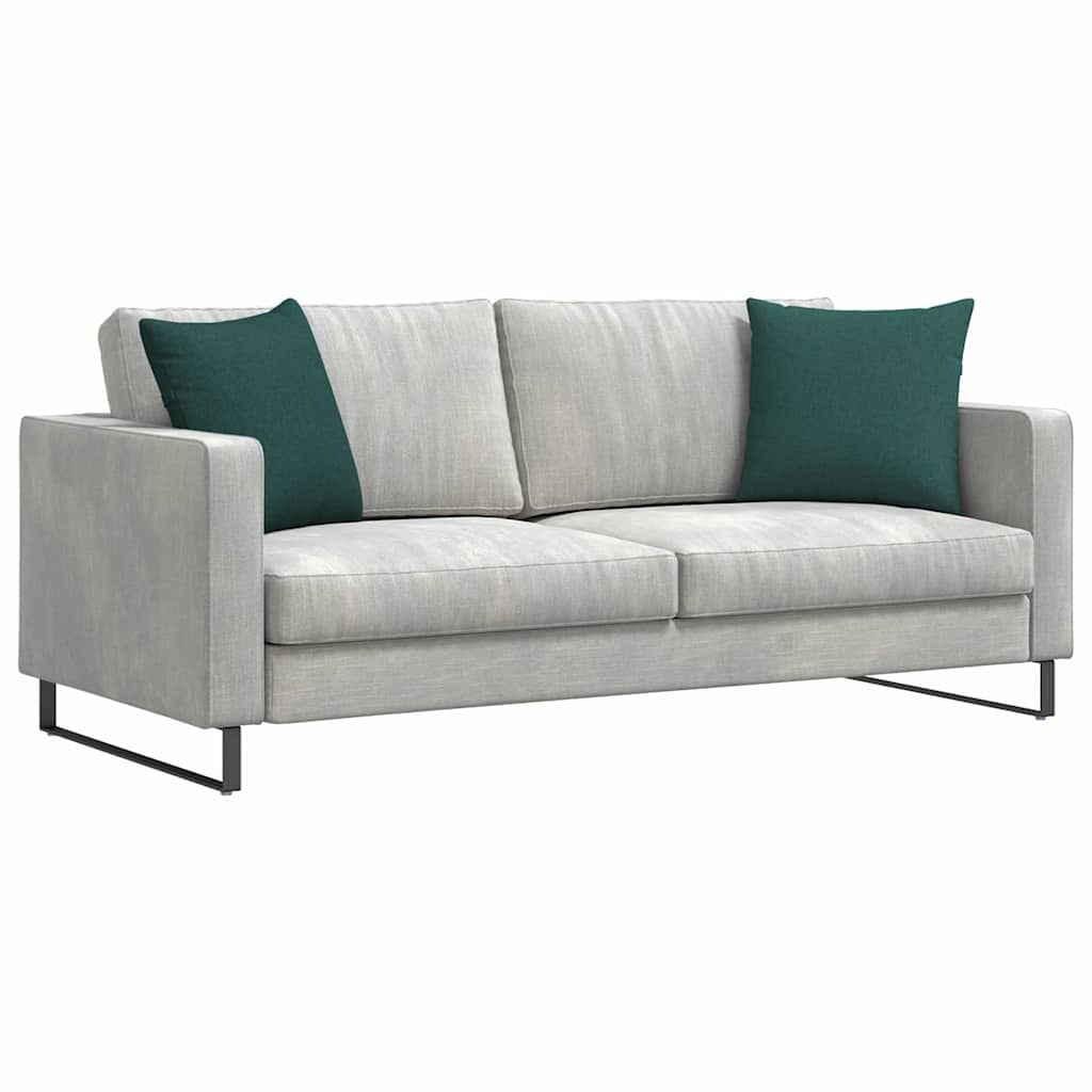 Cuscini da Divano 2 pz Tessuto Verde Scuro 45 x 45 cm
