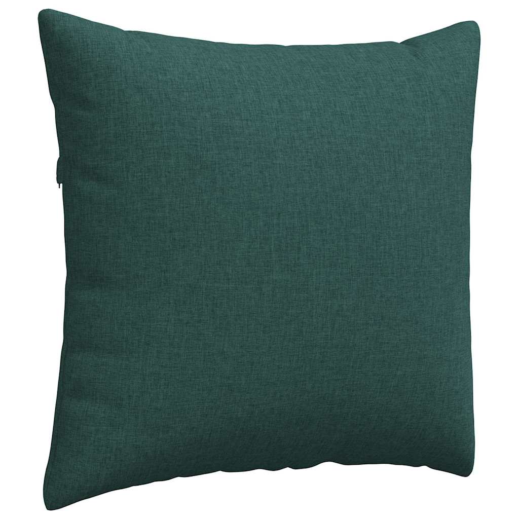 Cuscini da Divano 2 pz Tessuto Verde Scuro 45 x 45 cm
