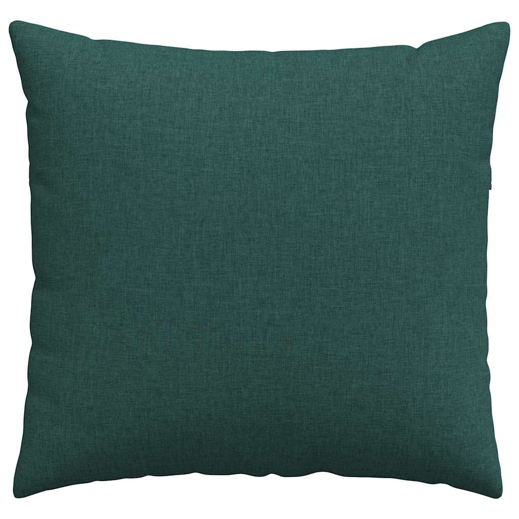 Cuscini da Divano 2 pz Tessuto Verde Scuro 45 x 45 cm