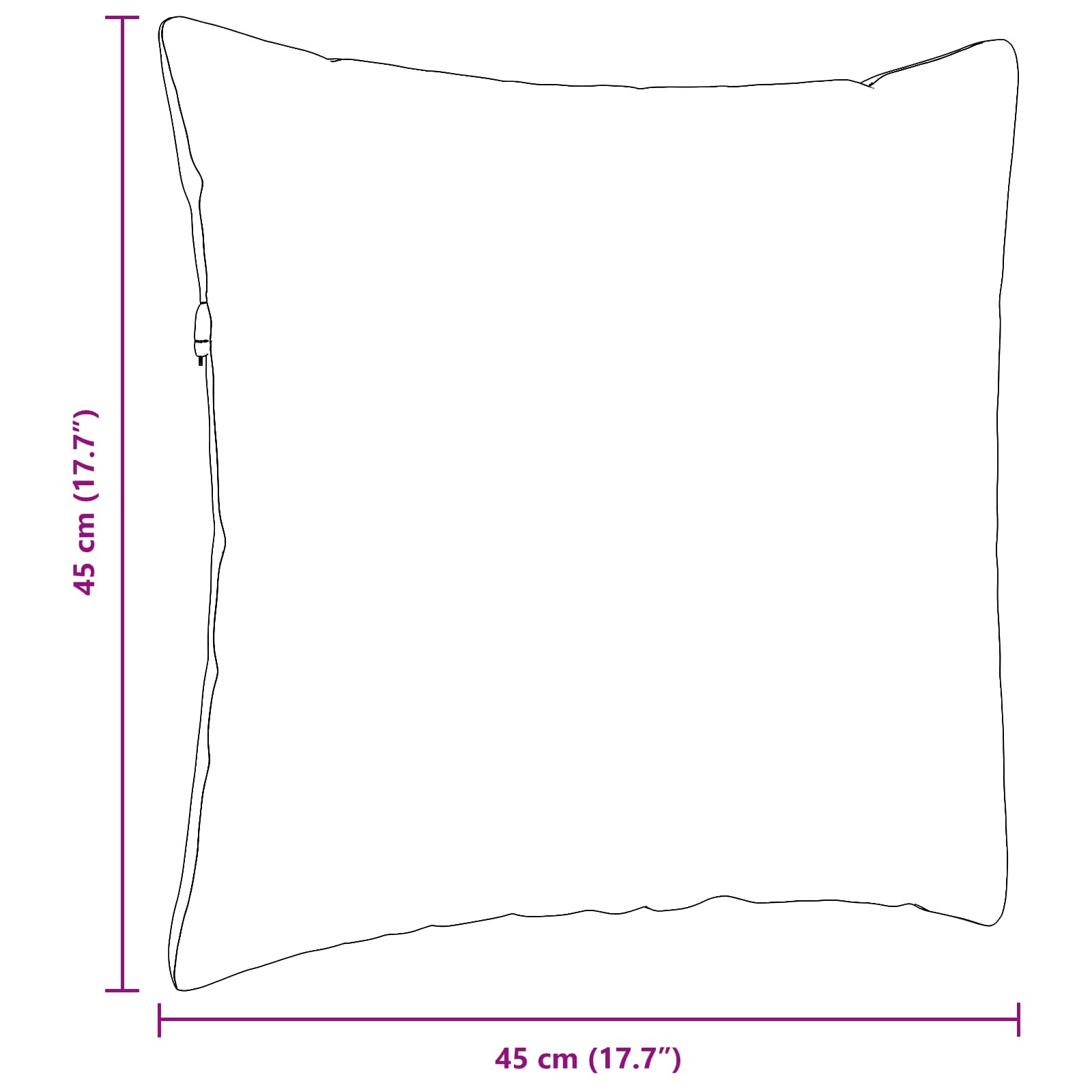 Cuscini da Divano 2 pz Tessuto Blu 45 x 45 cm