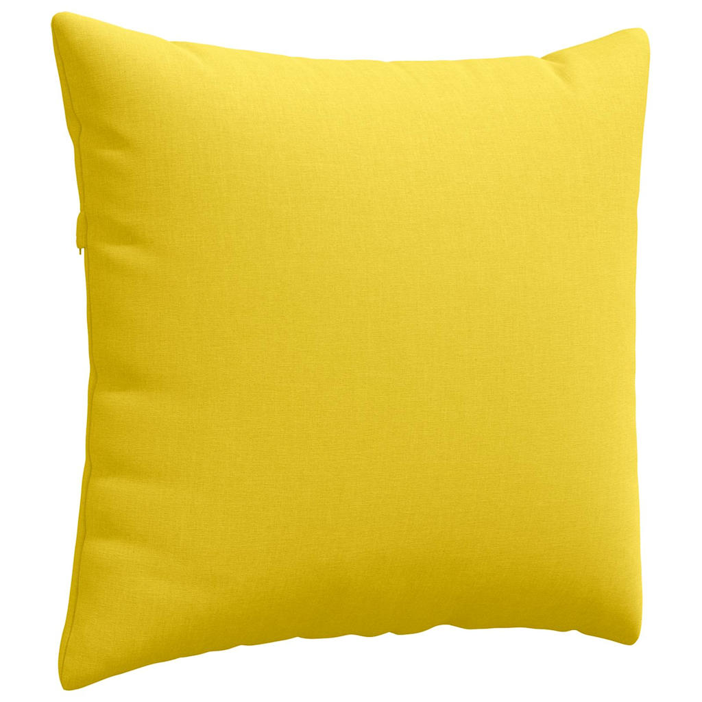 Cuscini da Divano 2 pz Tessuto Giallo Chiaro 45 x 45 cm