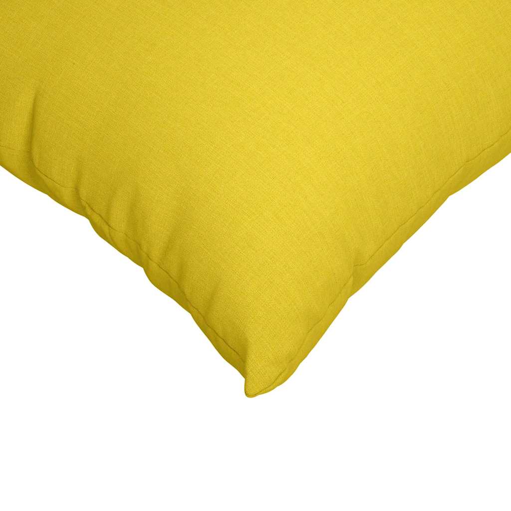 Cuscini da Divano 2 pz Tessuto Giallo Chiaro 45 x 45 cm