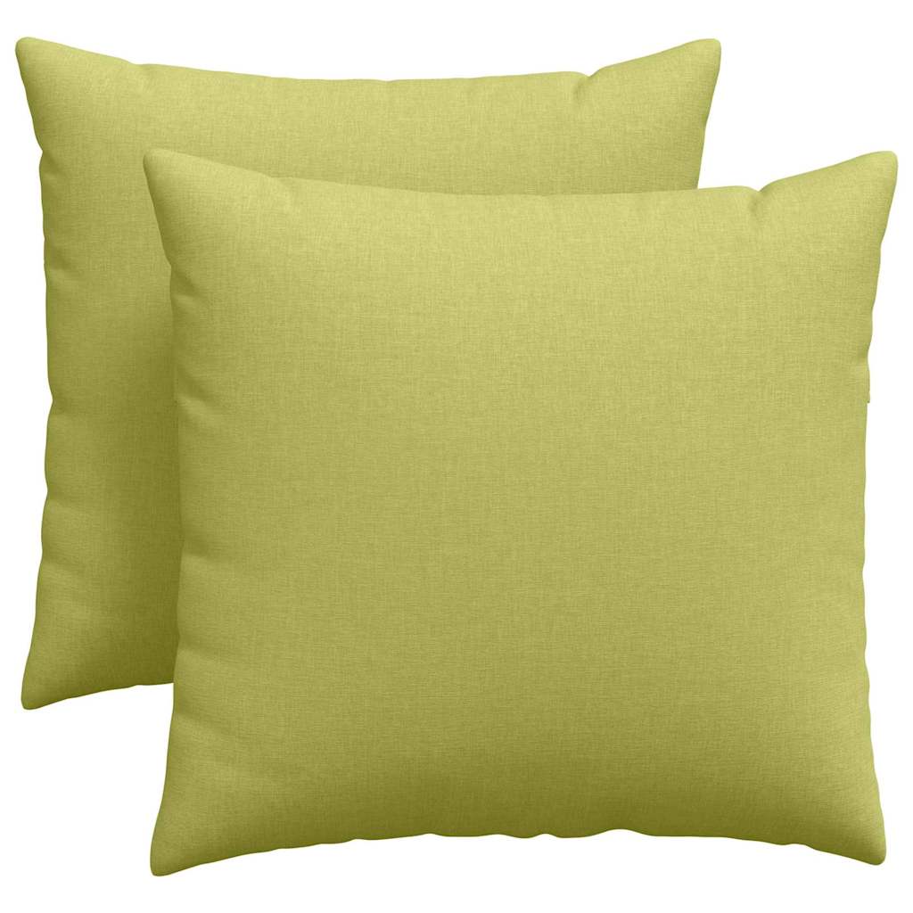 Cuscini da Divano 2 pz Tessuto Verde chiaro 45 x 45 cm