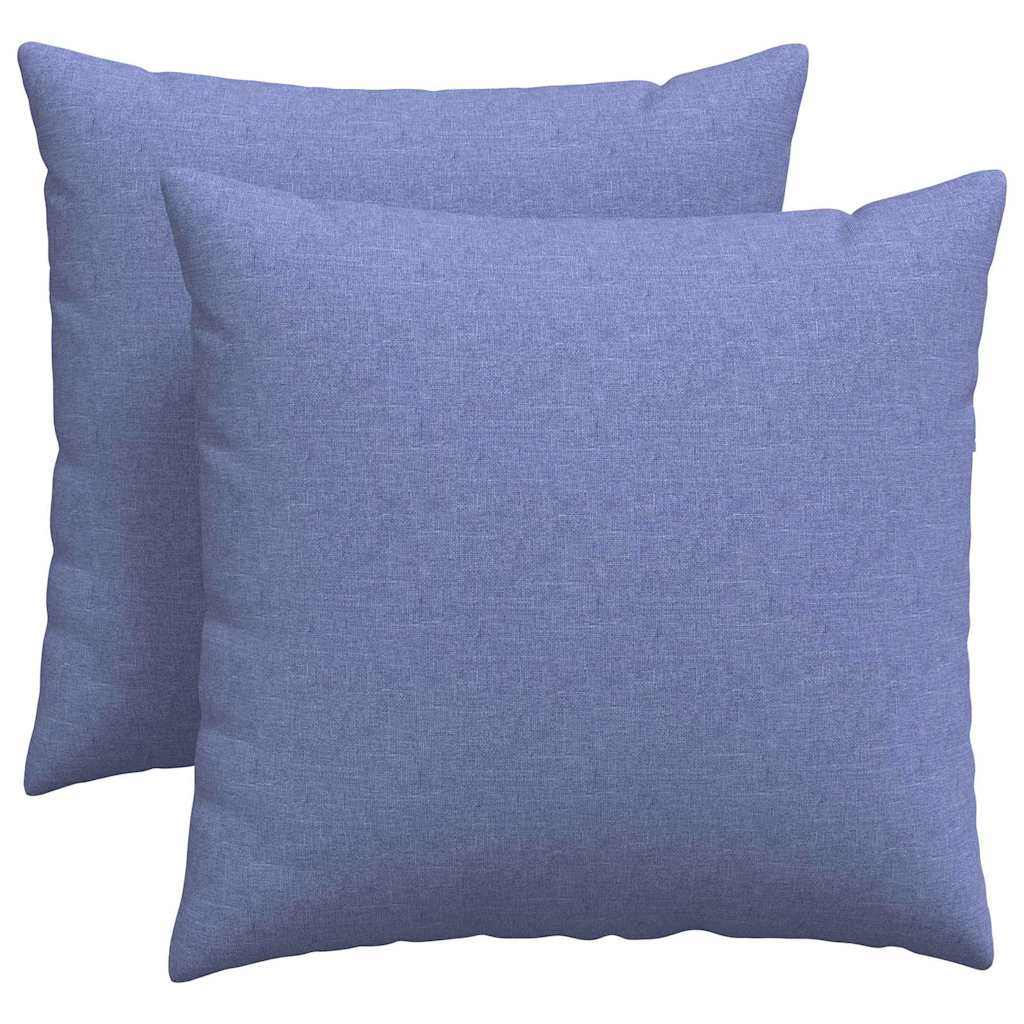 Cuscini da Divano 2 pz Tessuto Blu jeans 45 x 45 cm