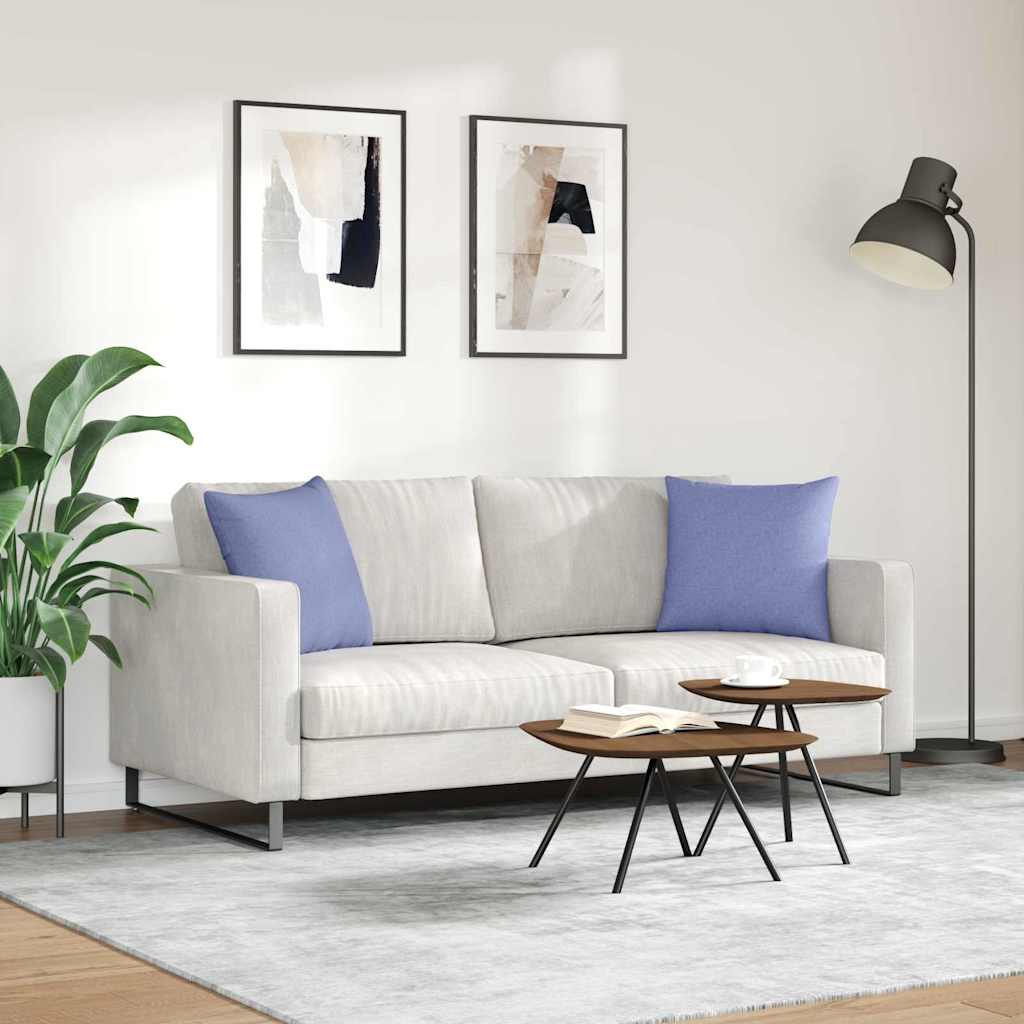 Cuscini da Divano 2 pz Tessuto Blu jeans 45 x 45 cm