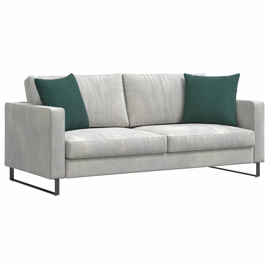 Cuscini da Divano 2 pcs Verde Scuro 45 x 45 cm Tessuto in Cords