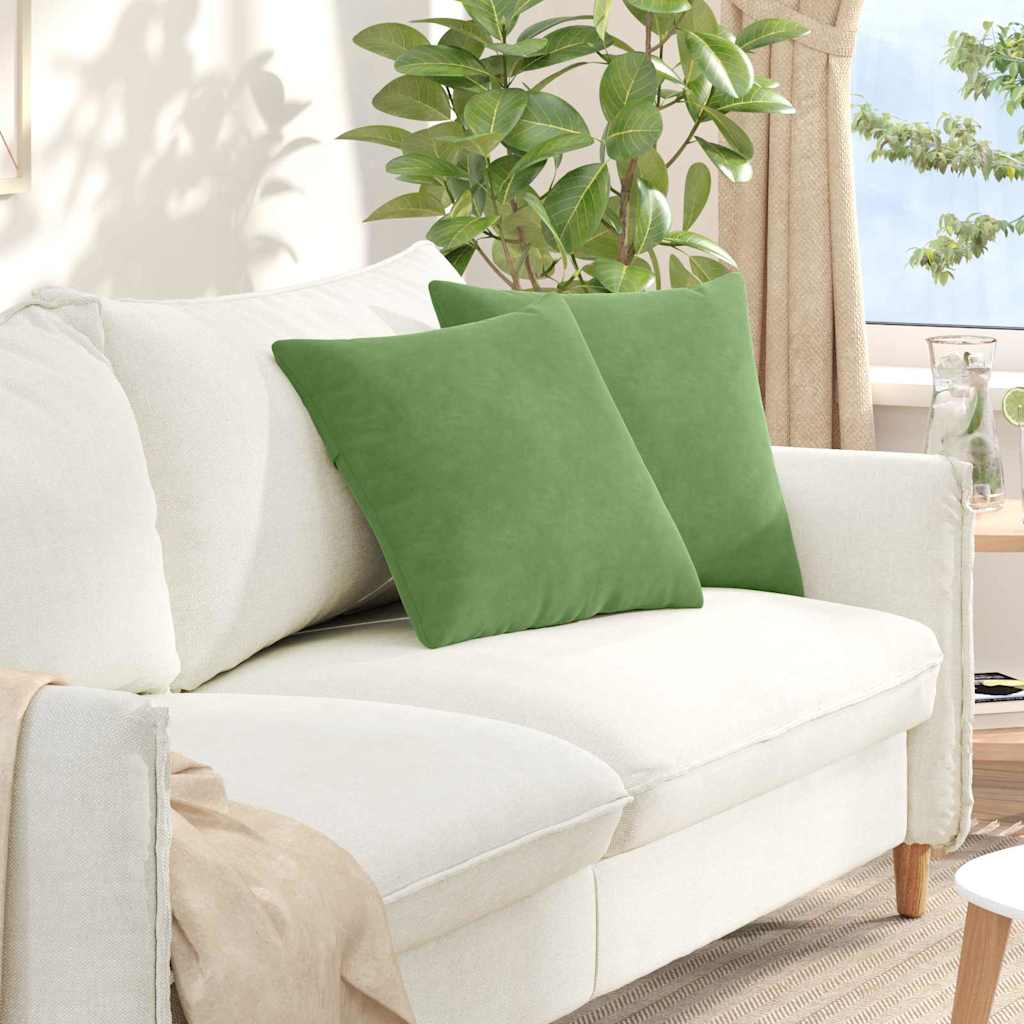 Cuscini da Divano 2 pcs Verde chiaro 45 x 45 cm