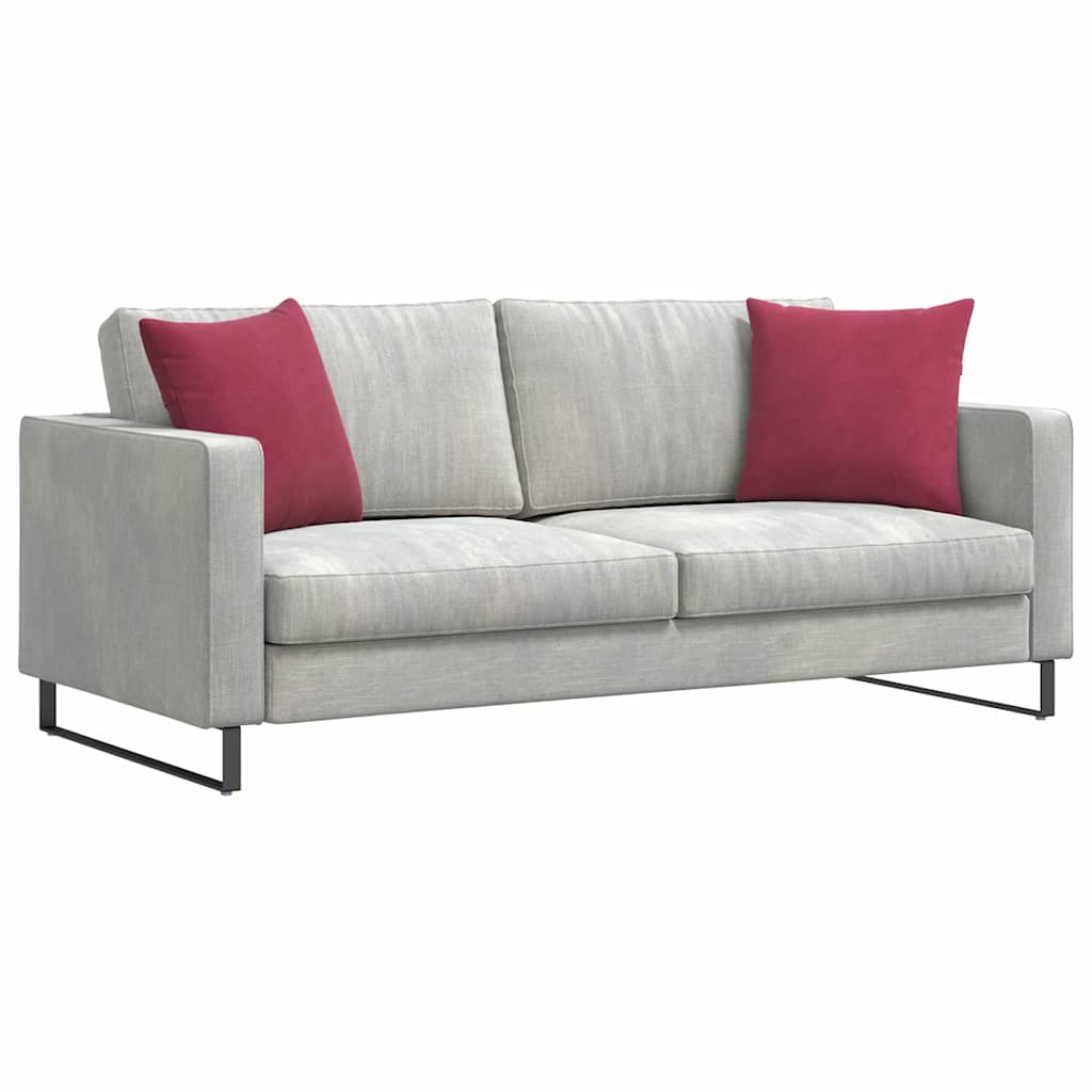 Cuscini da Divano 2 pcs Rosso Vino 45 x 45 cm Tessuto in Cords