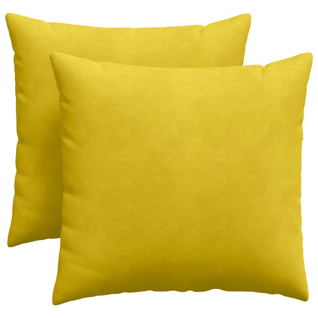 Cuscini da Divano 2 pcs Giallo 45 x 45 cm Tessuto in Cords