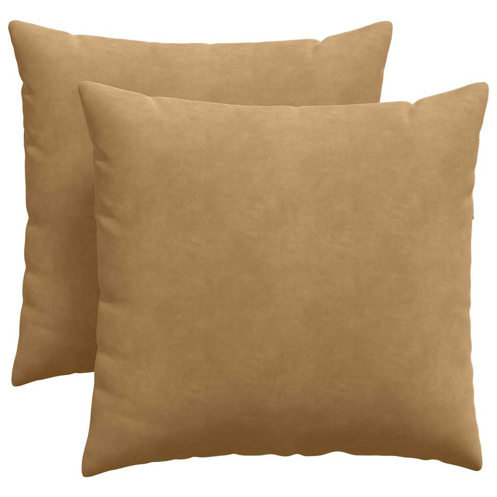Cuscini da Divano 2 pcs Marrone 45 x 45 cm Tessuto in Cords