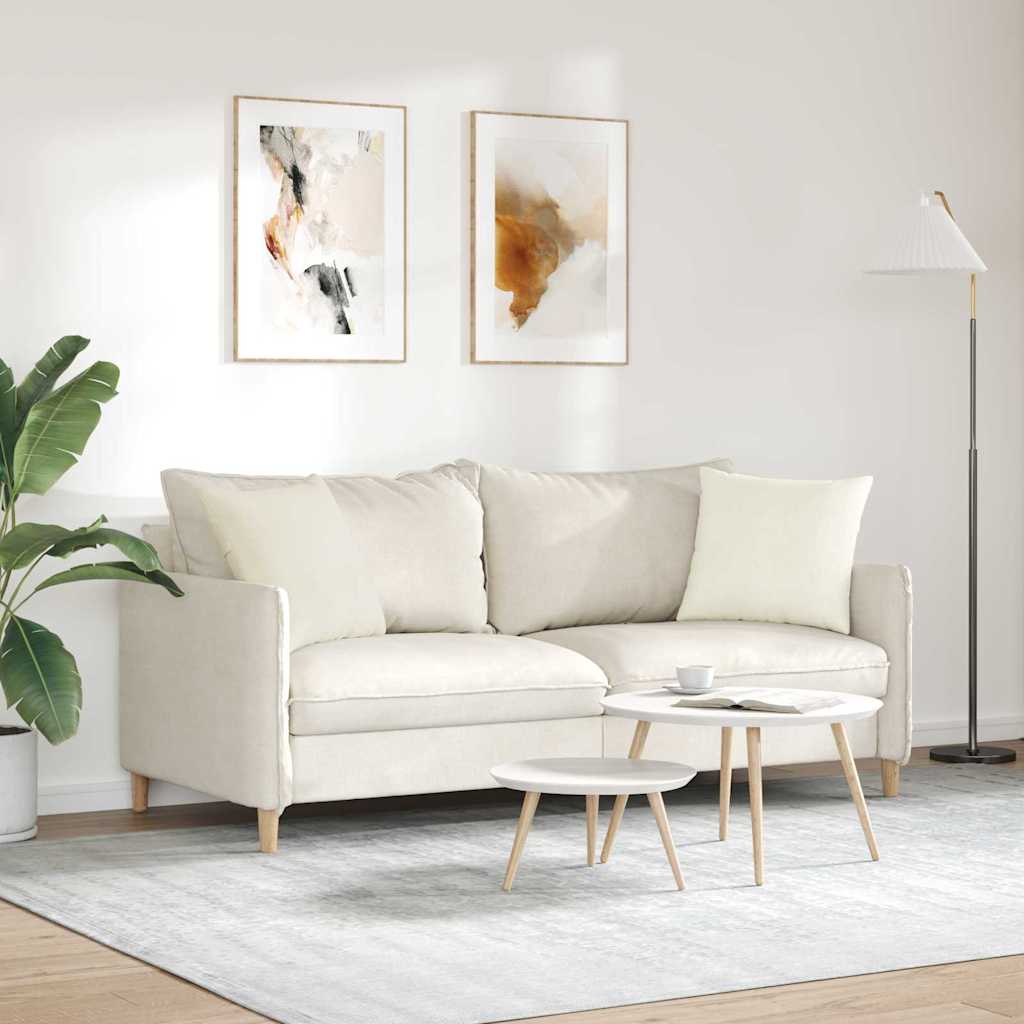 Cuscini da Divano 2 pcs Crema 45 x 45 cm Tessuto in Cords