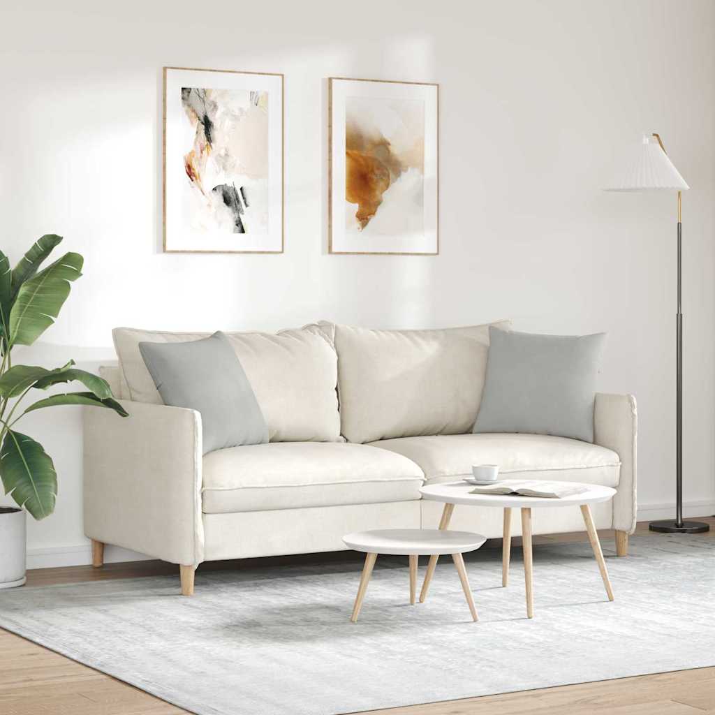 Cuscini da Divano 2 pz Tessuto Grigio chiaro 45 x 45 cm