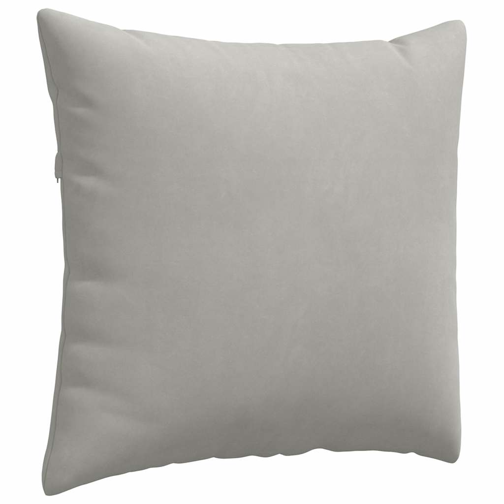 Cuscini da Divano 2 pz Tessuto Grigio chiaro 45 x 45 cm