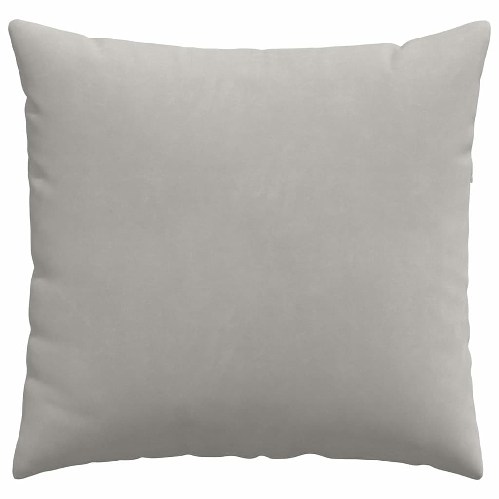 Cuscini da Divano 2 pz Tessuto Grigio chiaro 45 x 45 cm