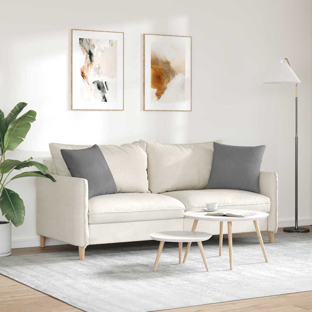 Cuscini da Divano 2 pz Tessuto Grigio scuro 45 x 45 cm