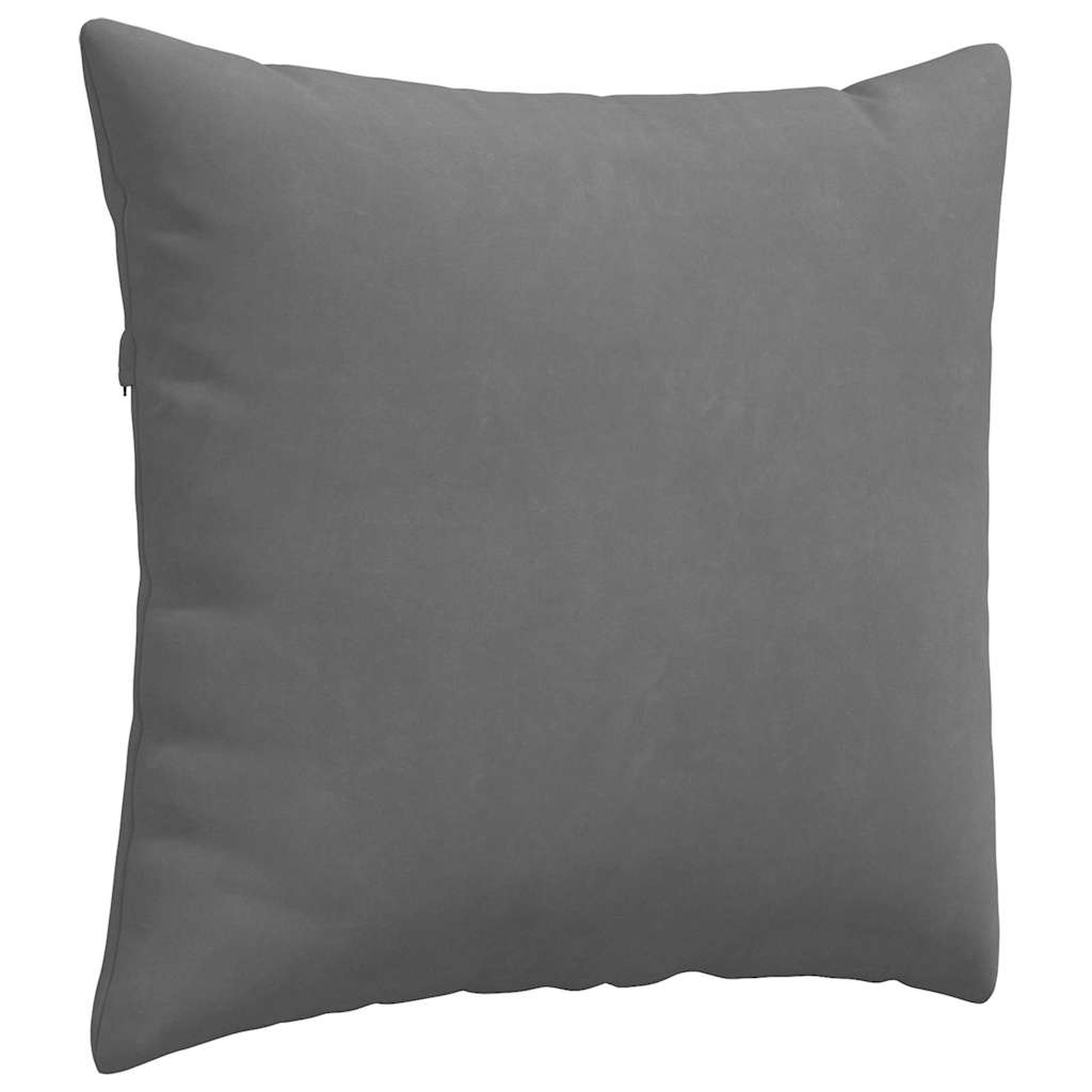 Cuscini da Divano 2 pz Tessuto Grigio scuro 45 x 45 cm