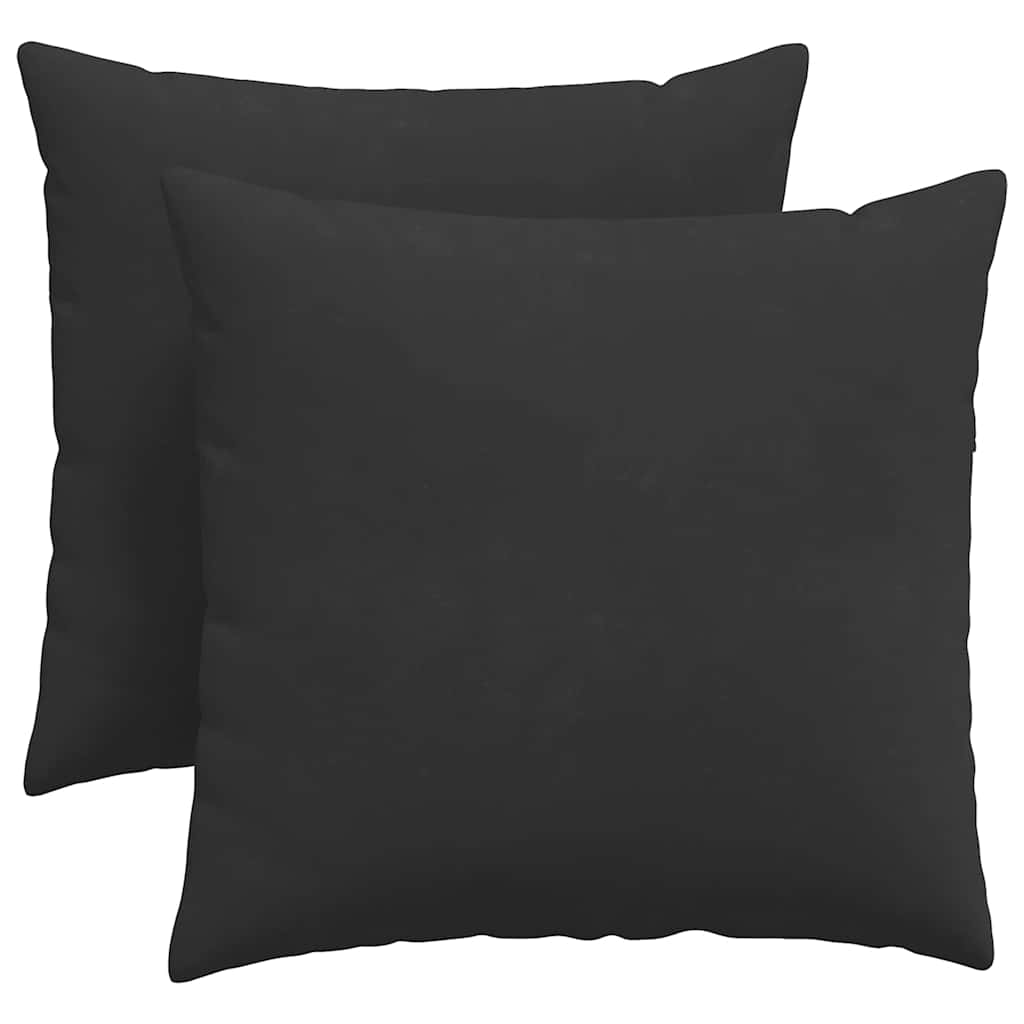 Cuscini da Divano 2 pz Tessuto Nero 45 x 45 cm