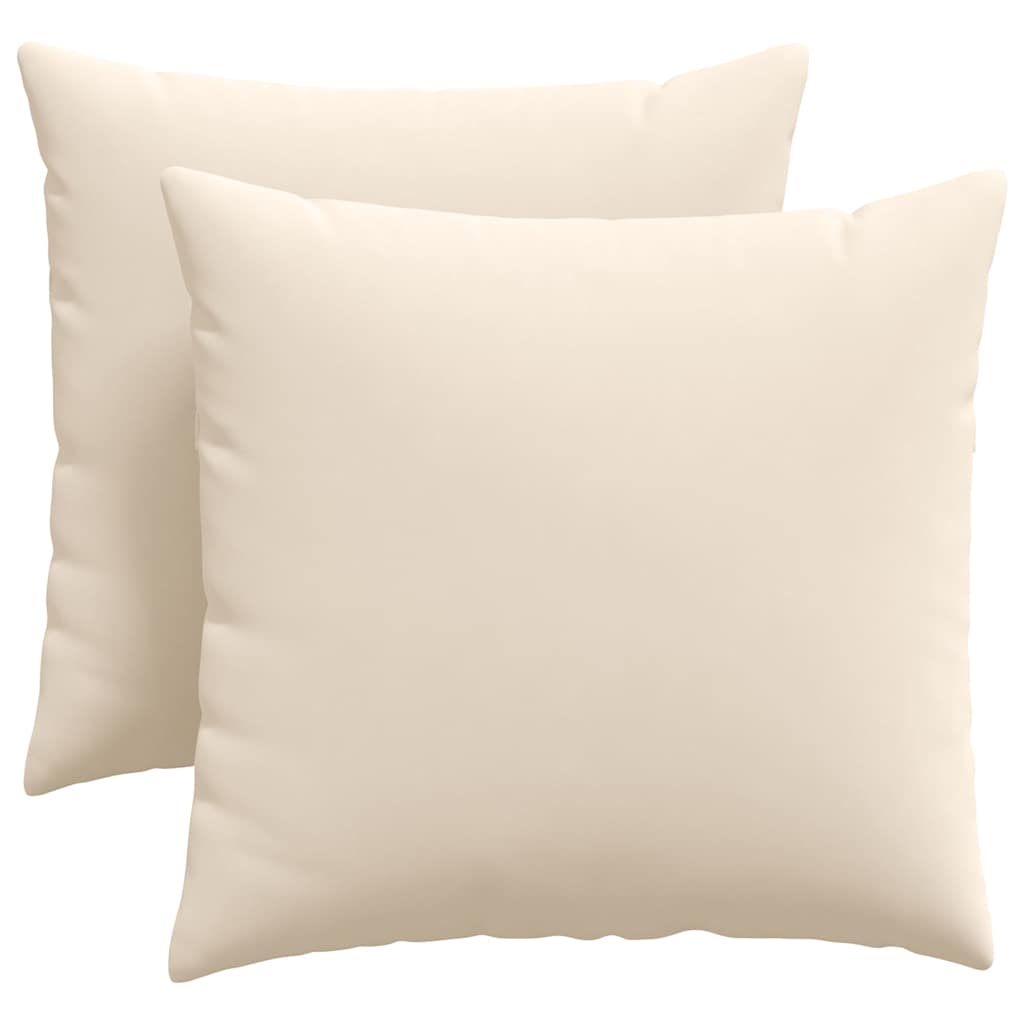 Cuscini da Divano 2 pz Tessuto Beige 45 x 45 cm