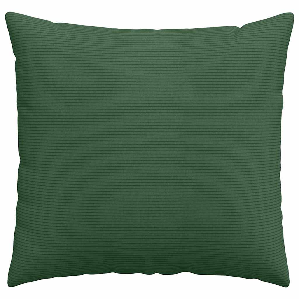 Cuscini da Divano 2 pcs Verde Scuro 45 x 45 cm Tessuto in Cords