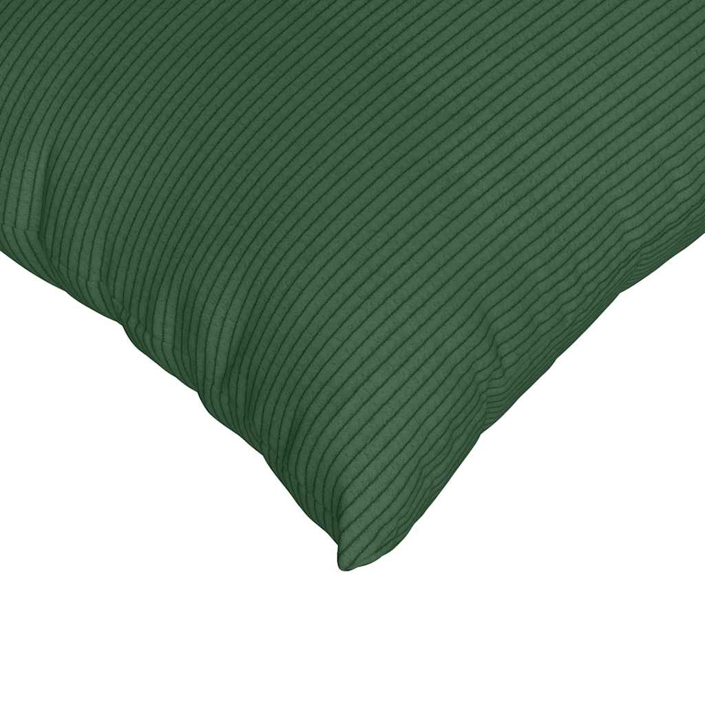 Cuscini da Divano 2 pcs Verde Scuro 45 x 45 cm Tessuto in Cords