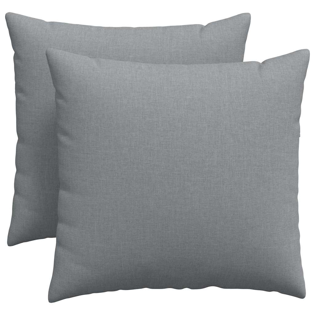 Cuscini da Divano 2 pz Tessuto Grigio chiaro 50 x 50 cm